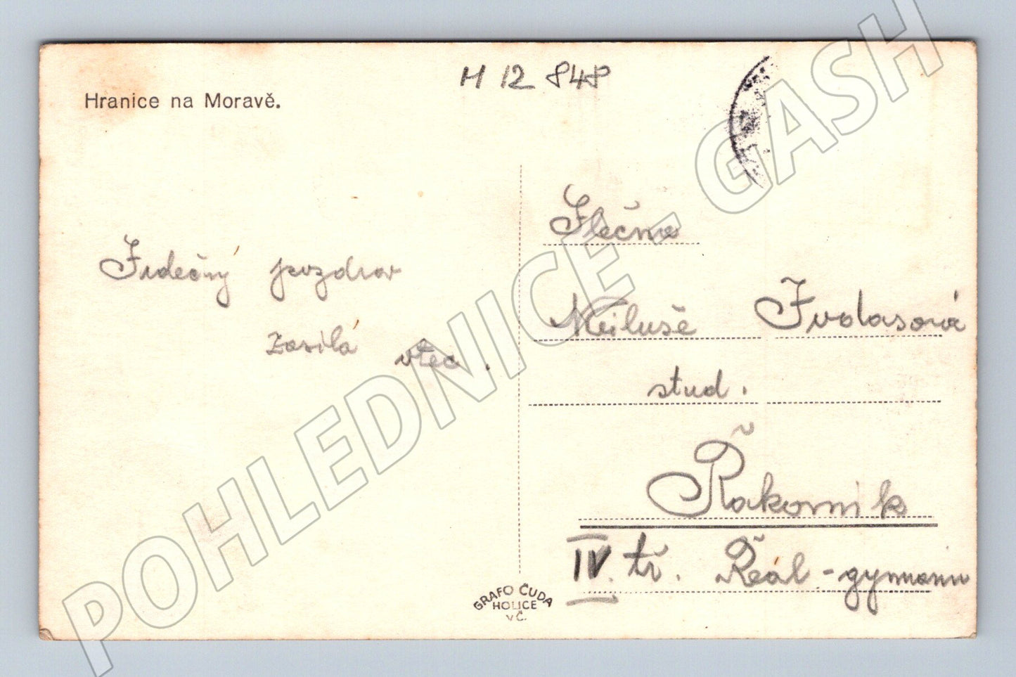 Pohlednice Hranice na Moravě historická (M12848)