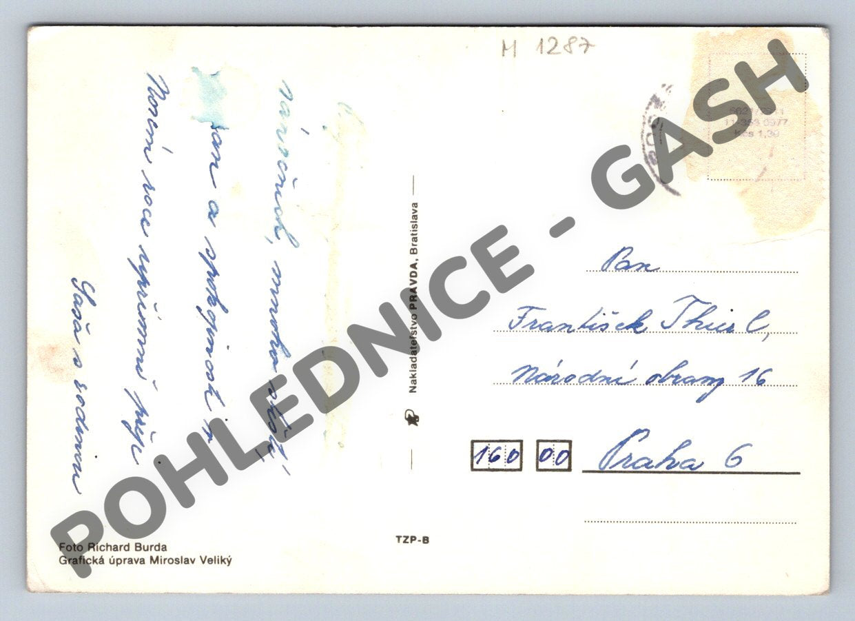 Pohlednice PF ČSSR zimní krajina Richard Burda (M1287)