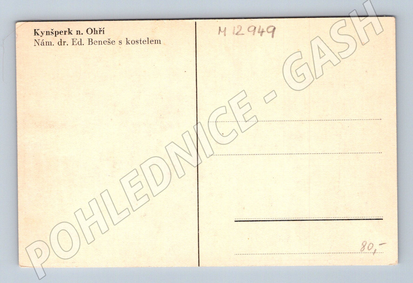 Pohlednice Kynšperk nad Ohří Náměstí dr. Ed. Beneše (M12949)