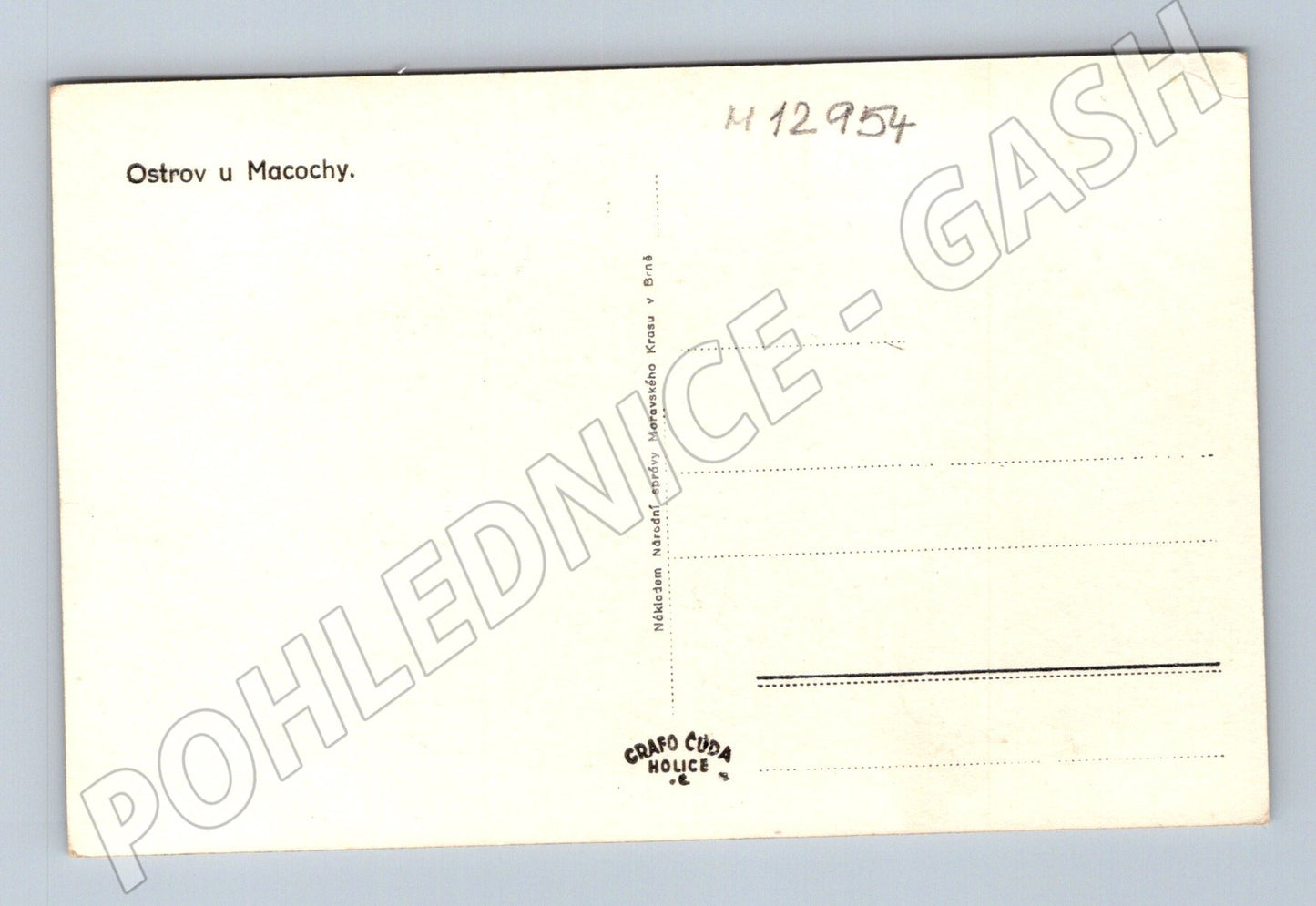 Pohlednice Ostrov u Macochy Moravský kras (M12954)