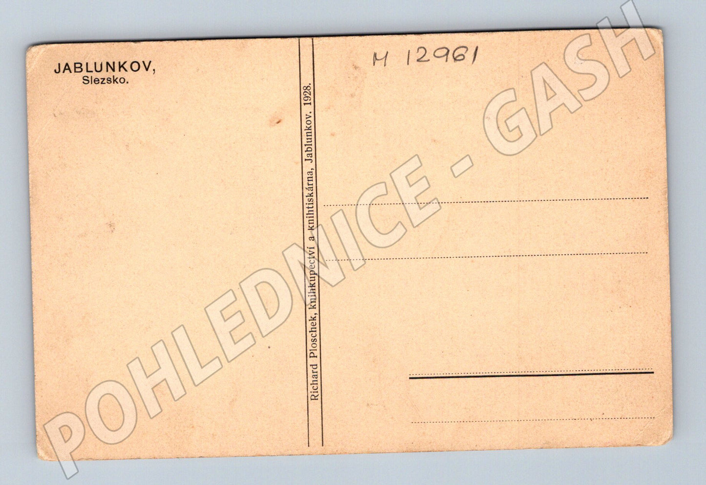 Pohlednice Jablunkov Slezsko 1928 (M12961)