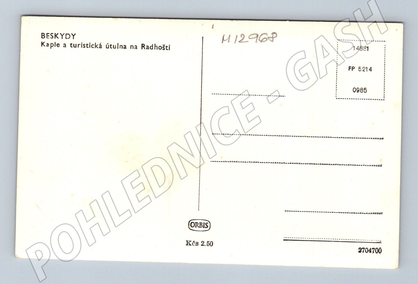 Pohlednice Beskydy Kaple a útulna na Radhošti (M12968)