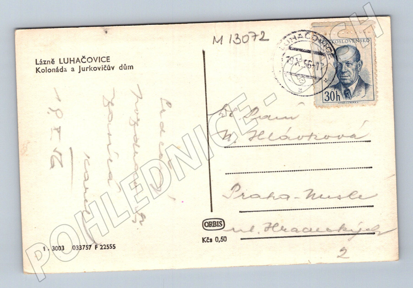 Pohlednice Luhačovice Kolonáda a Jurkovičův dům (M13072)