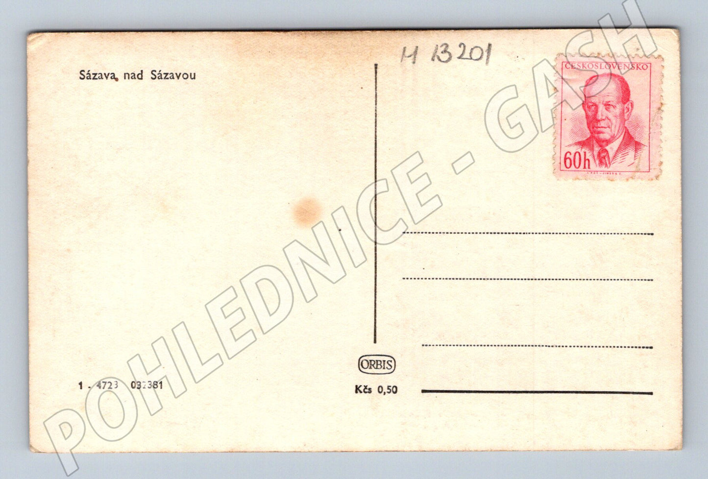 Pohlednice Sázava nad Sázavou historická (M13201)