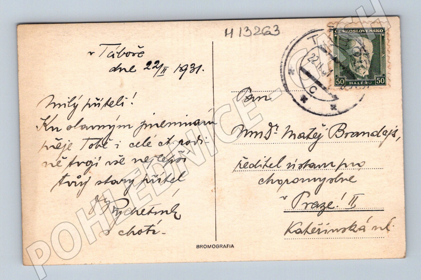 Pohlednice Tábor pomník Mistra Jana Husa 1931 (M13263)