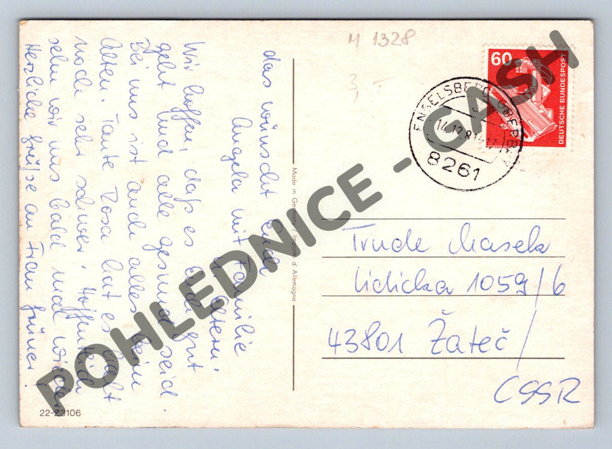 Pohlednice Německo 1981 vánoční do ČSSR (M1328)
