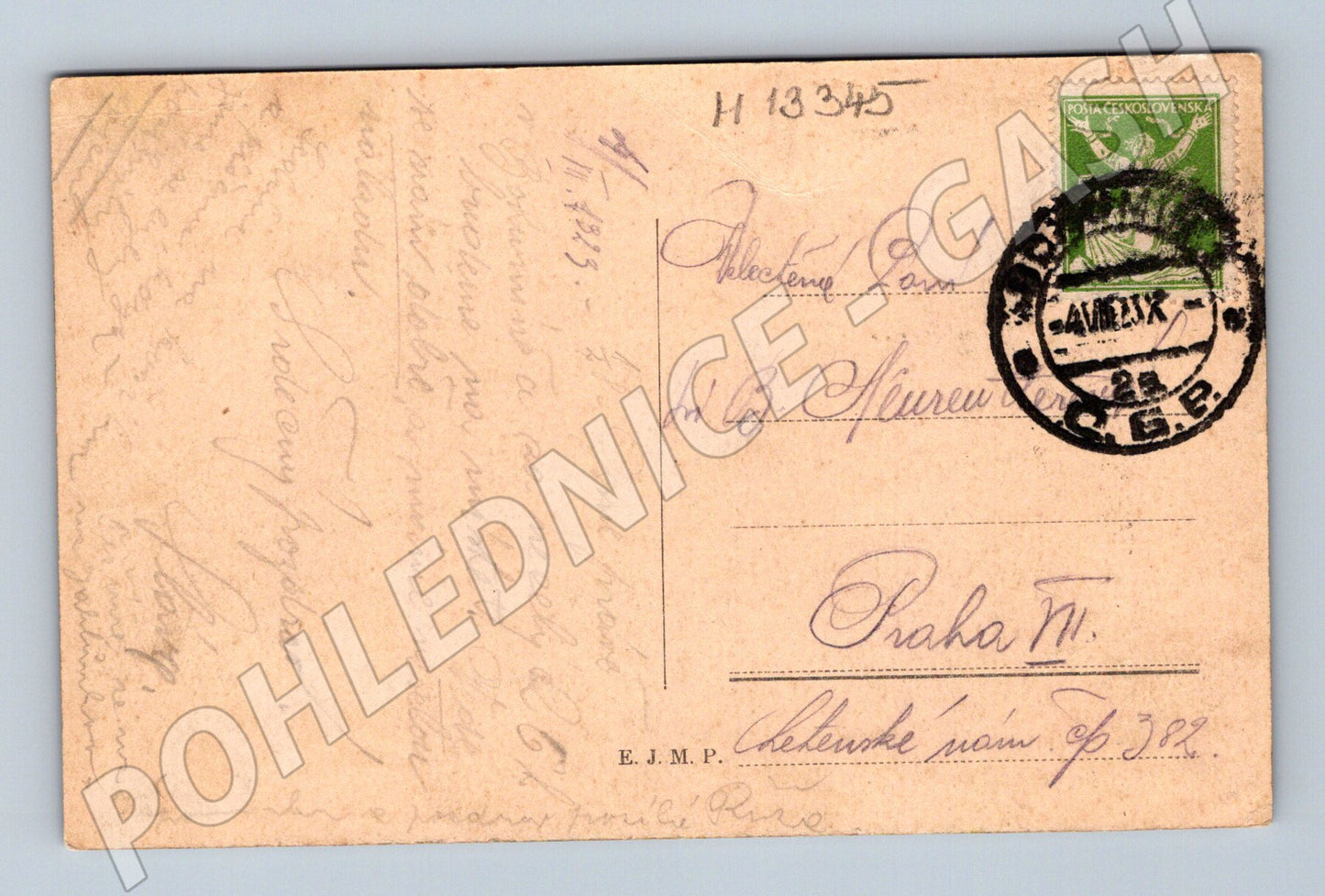 Pohlednice Bohumín Oderberg most historická 1923 (M13345)