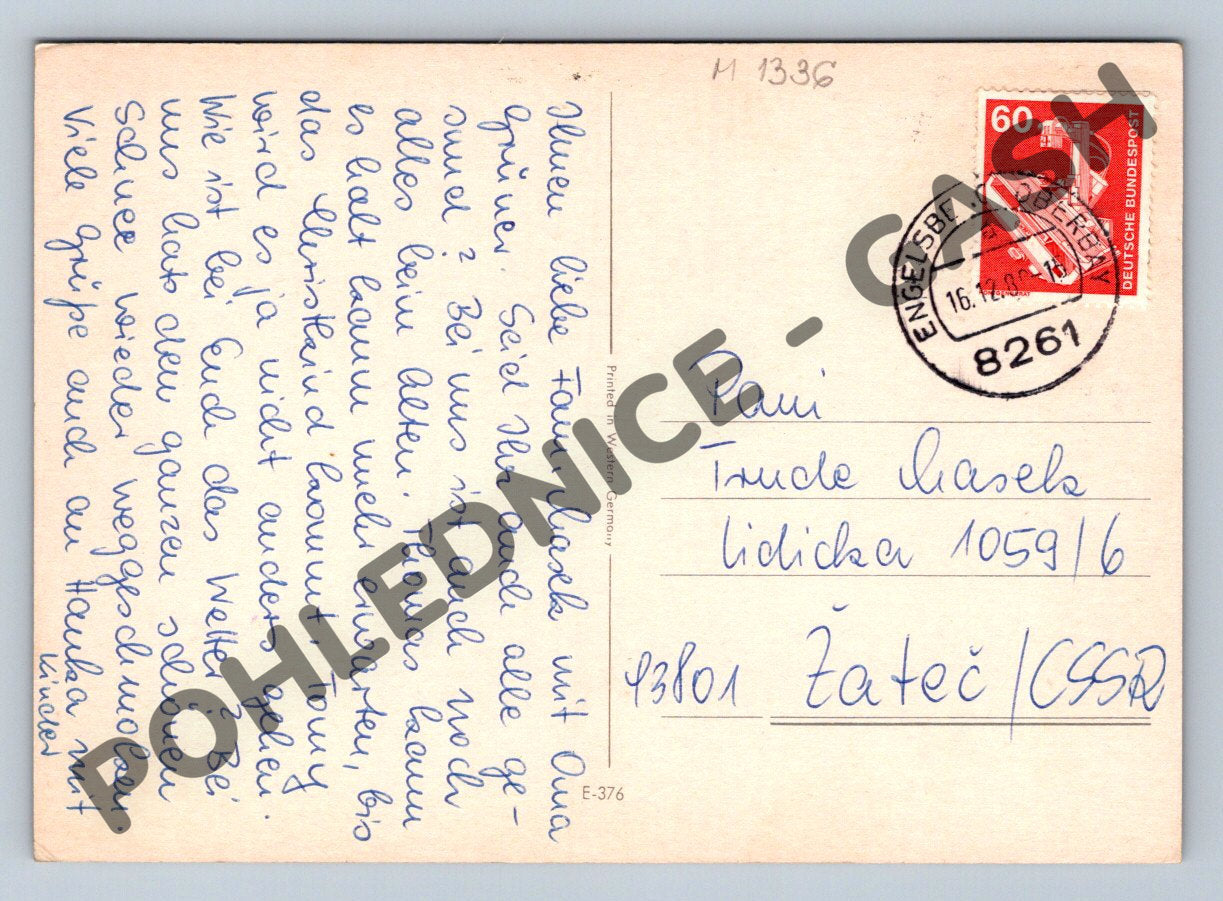 Pohlednice Německo 1975 vánoční do ČSSR (M1336)