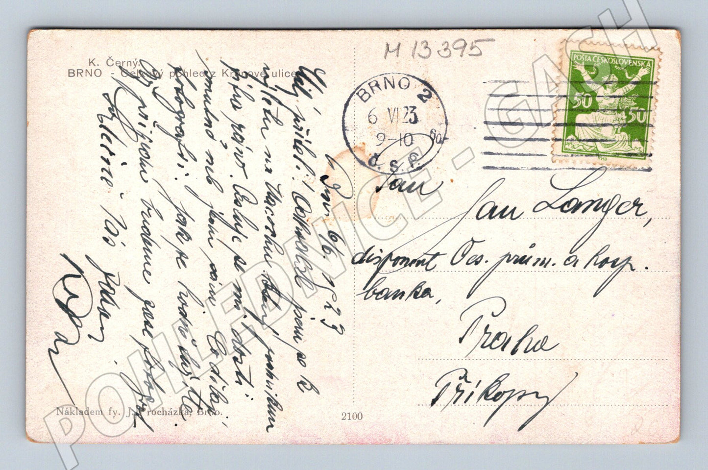 Pohlednice Brno panorama historická 1933 (M13395)