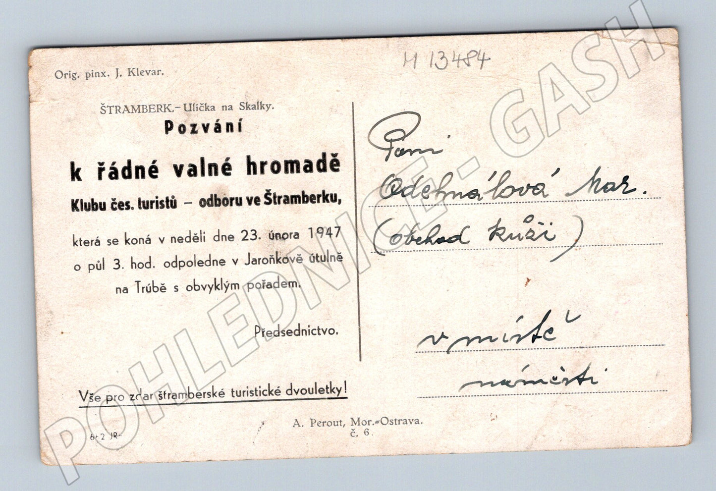 Pohlednice Štramberk Ulička na Skalky (M13484)