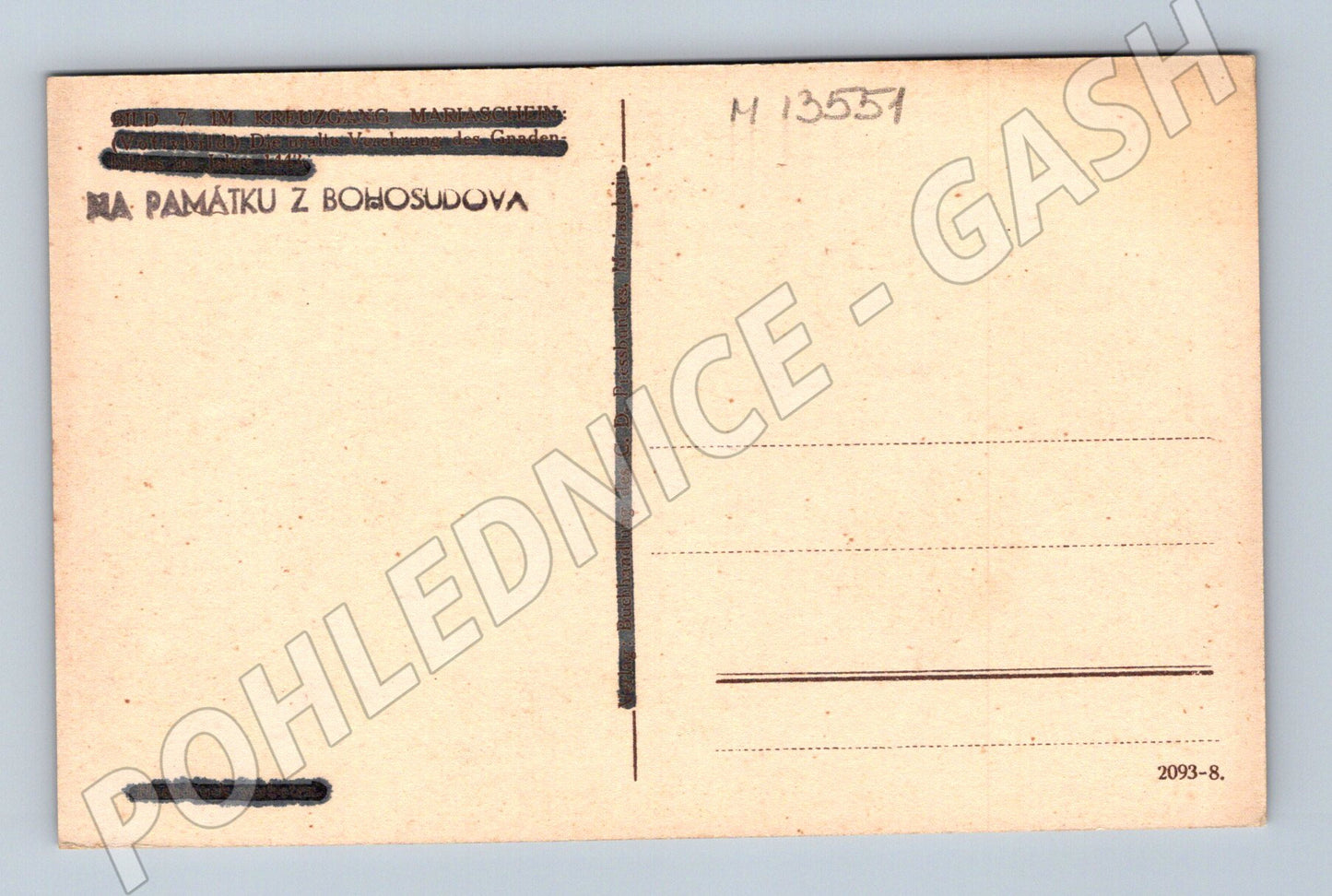 Pohlednice Bohosudov památka poutní místo (M13551)