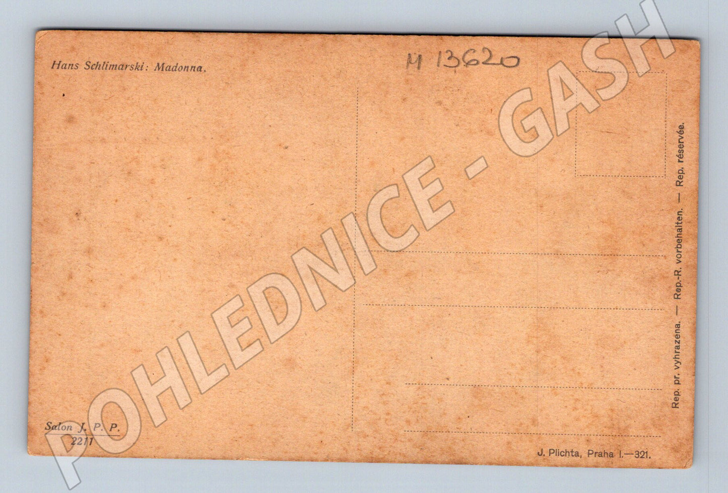 Pohlednice Madonna Hans Schlimarski (M13620)