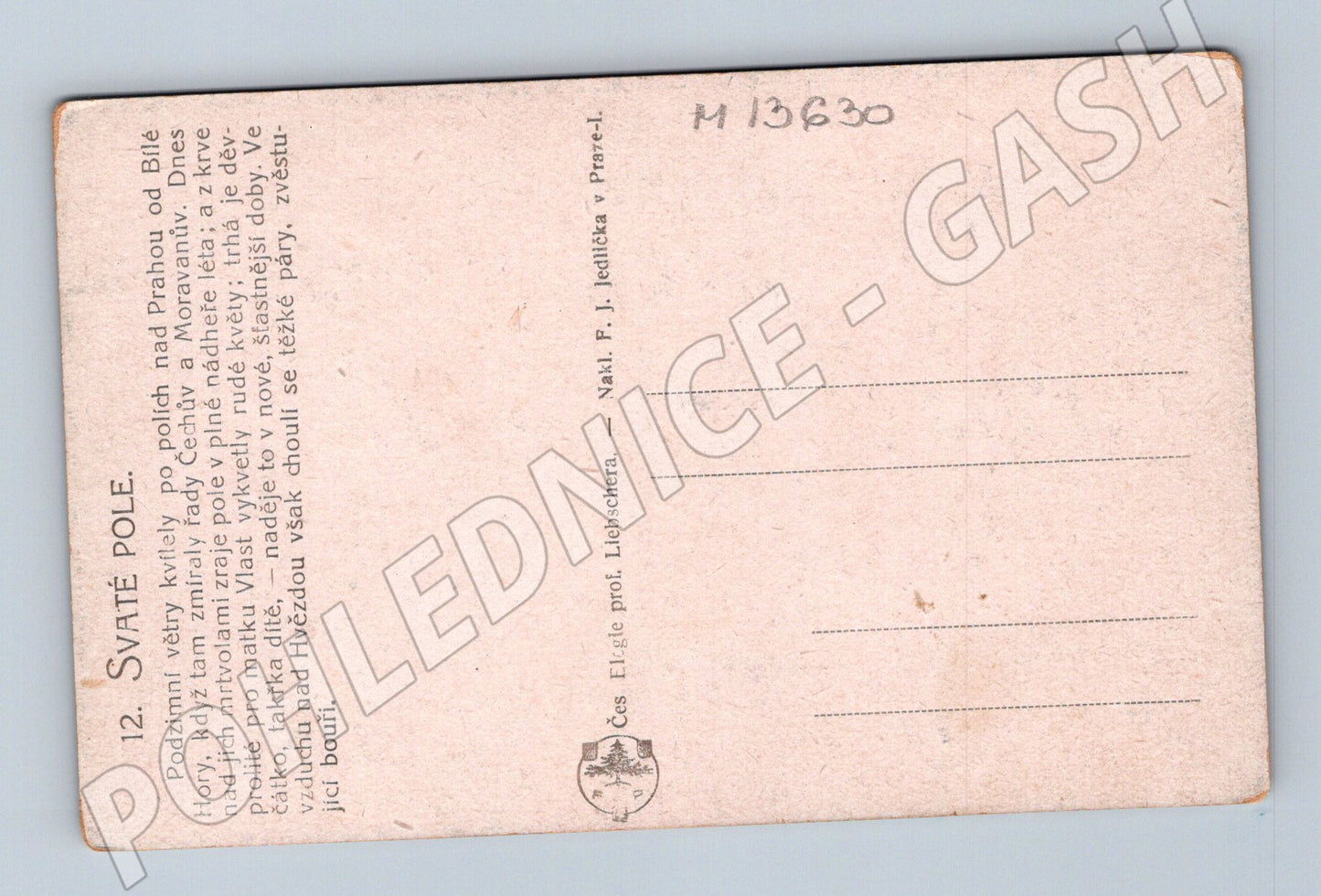 Pohlednice Svaté pole Liebscher (M13630)