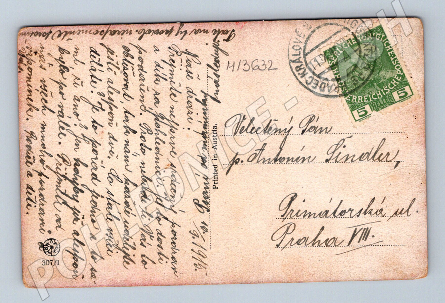 Pohlednice Podzimní les, Rakousko-Uhersko (M13632)