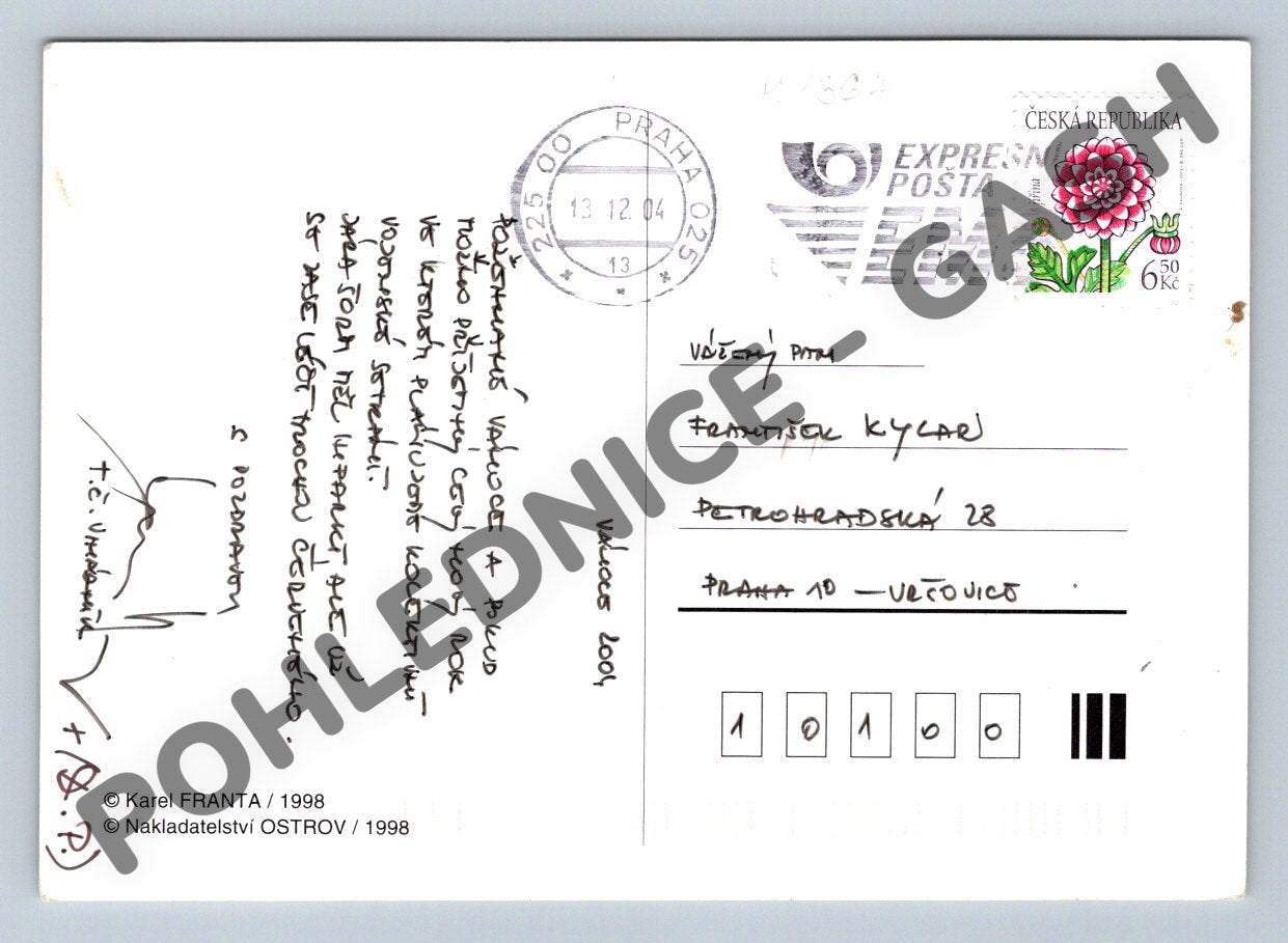 Pohlednice Vánoční Karel Franta 1998 Česká republika (M1364)