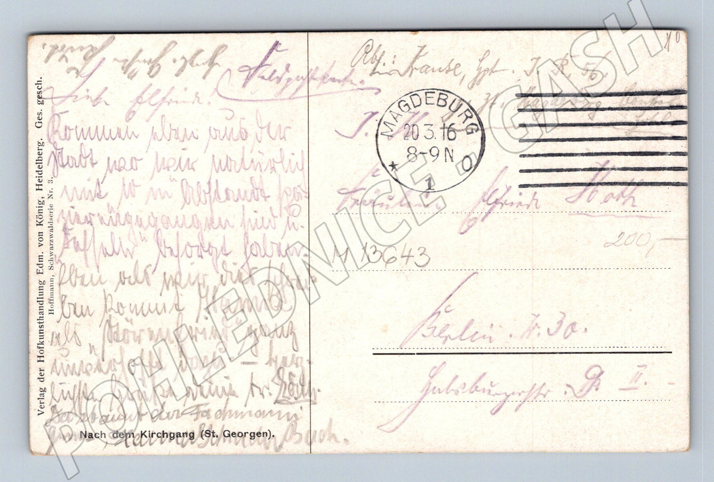 Pohlednice ženy v krojích Schwarzwald (M13643)