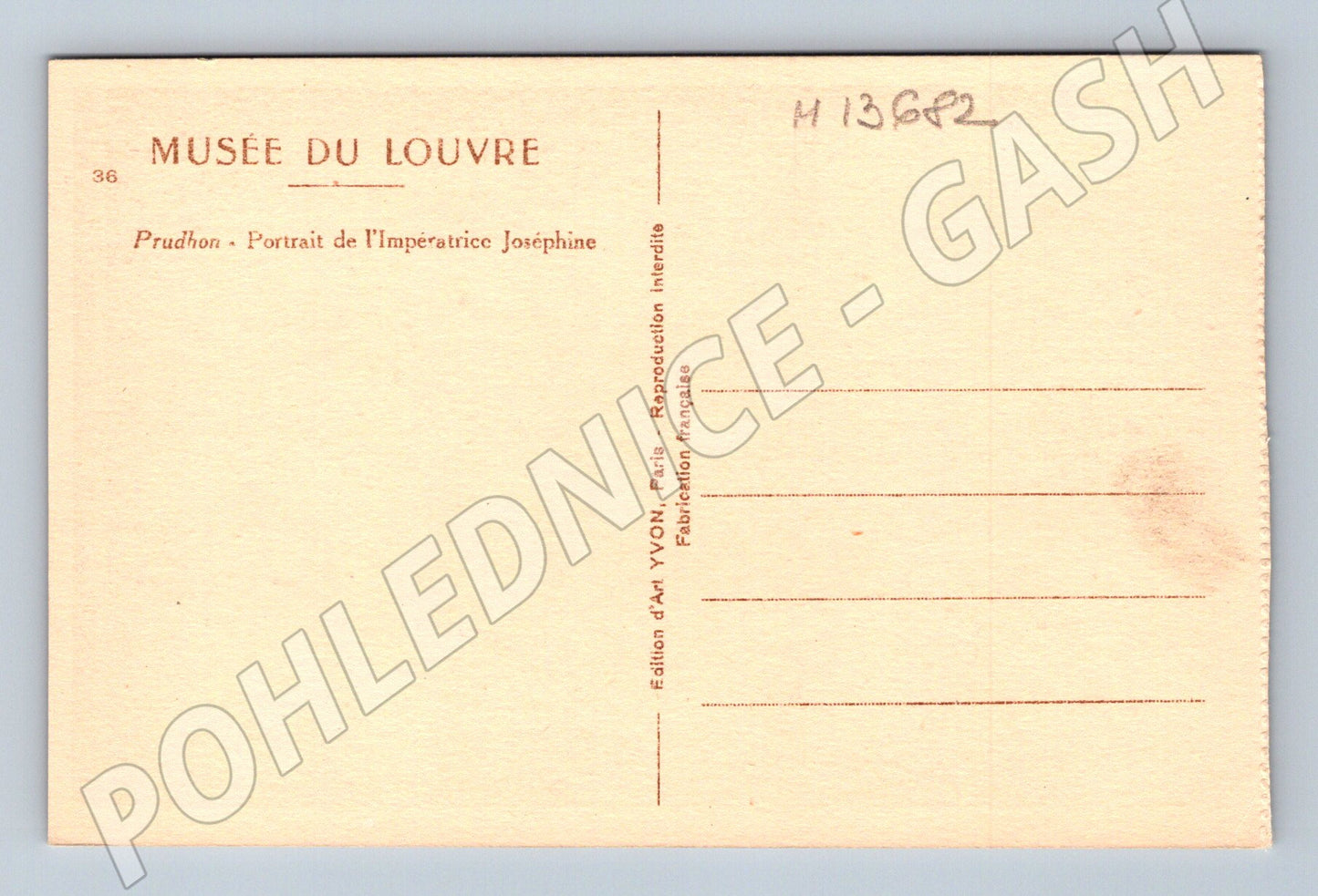 Pohlednice Musée du Louvre Portrait de l'Impératrice Joséphine(M13682)