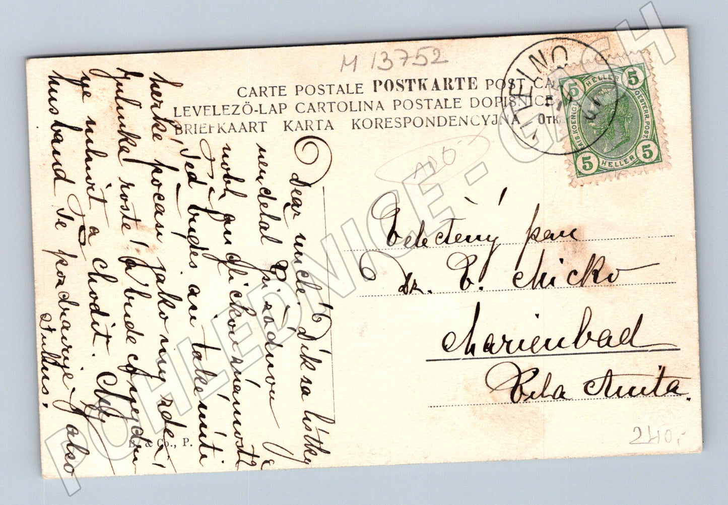 Pohlednice Veslice na řece, vesnická krajina (M13752)