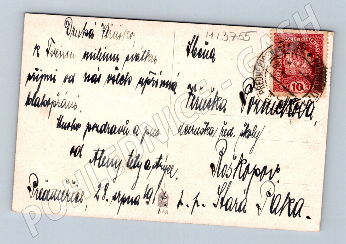 Pohlednice Popová J. Amerling – Backfisch, 1917 (M13755)