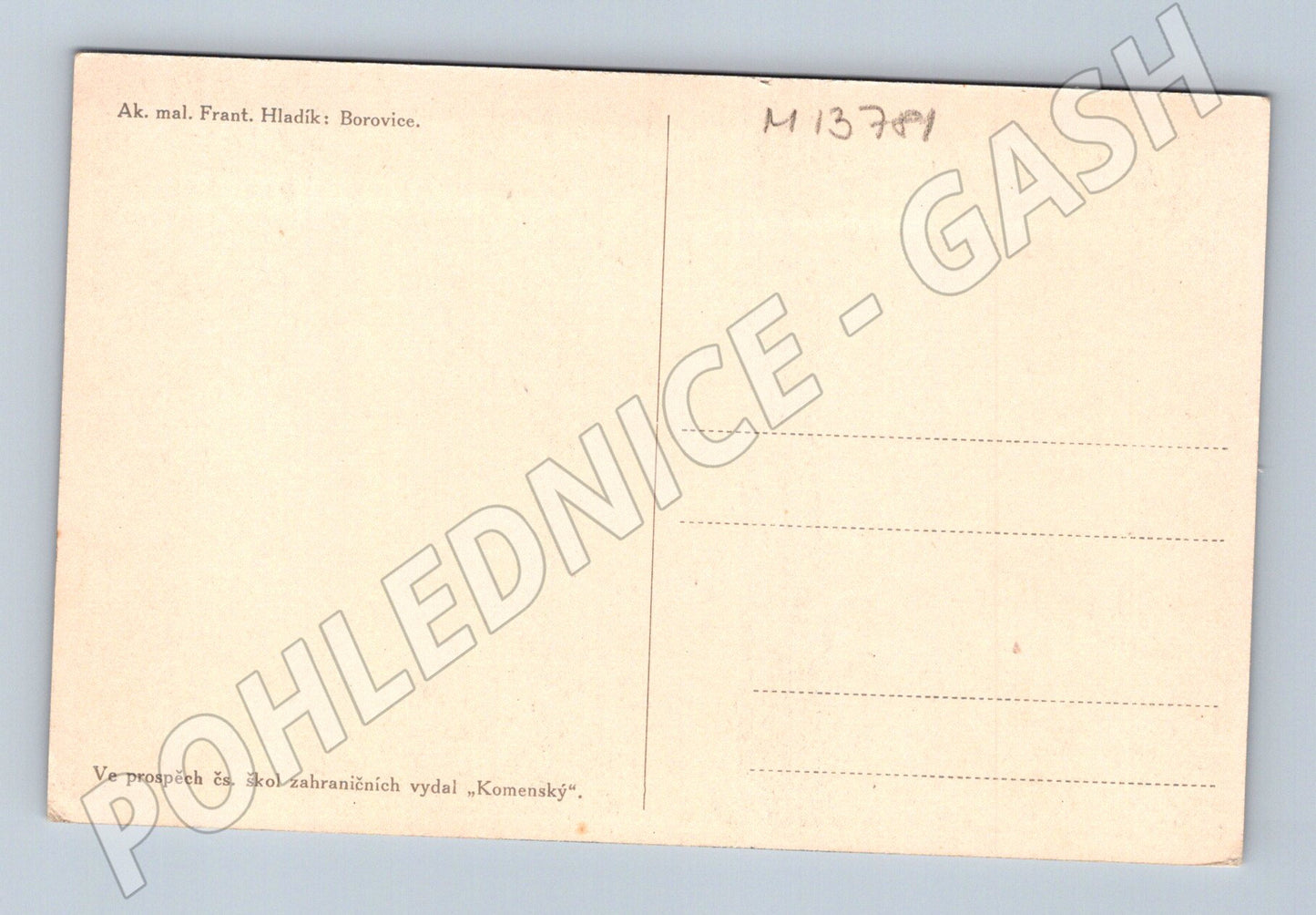 Pohlednice Borovice Františka Hladíka (M13781)