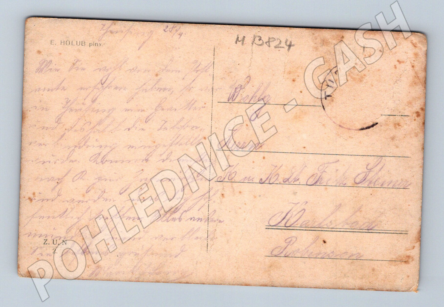 Pohlednice Dítě E. Holub 1897 (M13824)