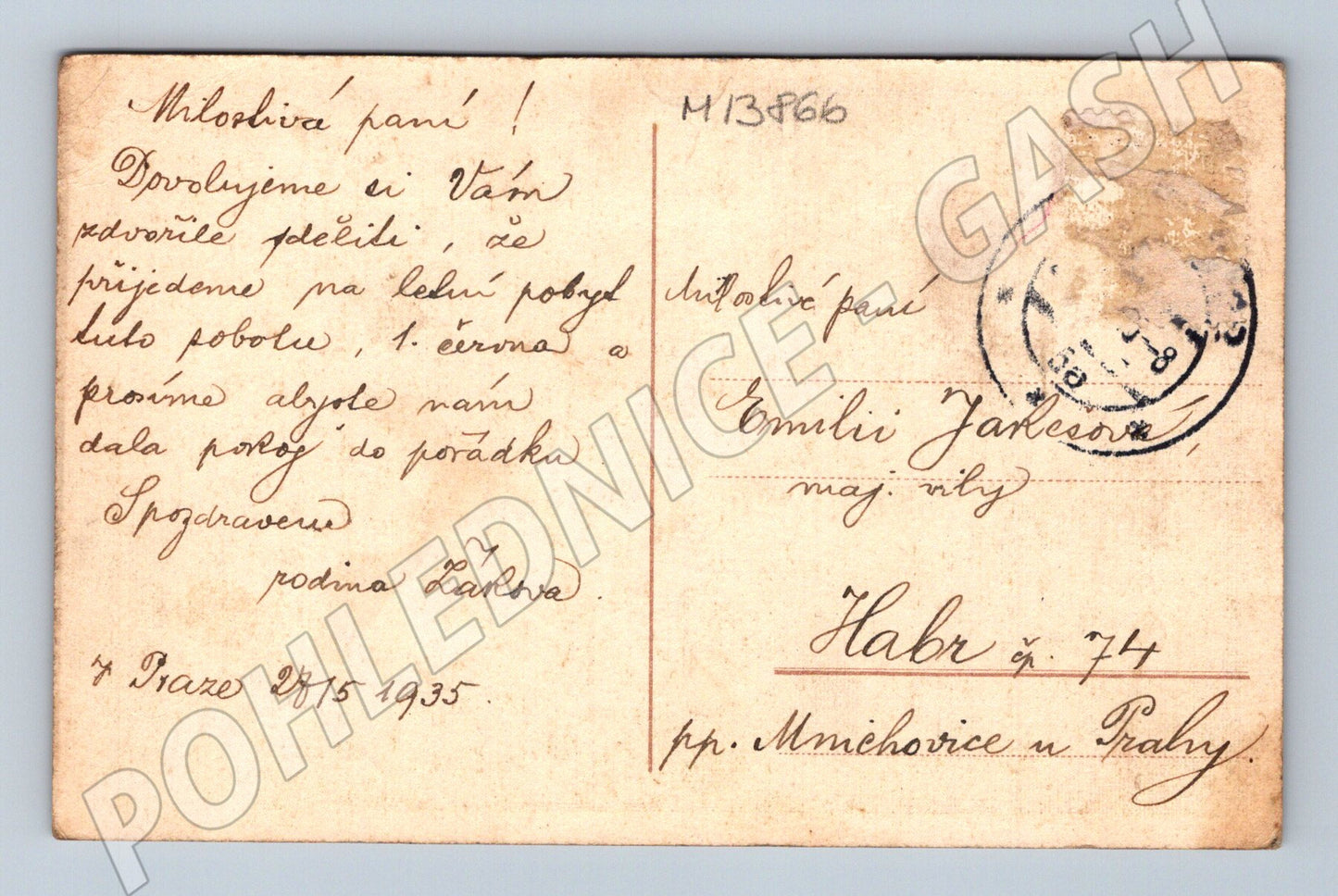 Pohlednice J. Fiala Rodinné štěstí etnografie 1935 (M13866)