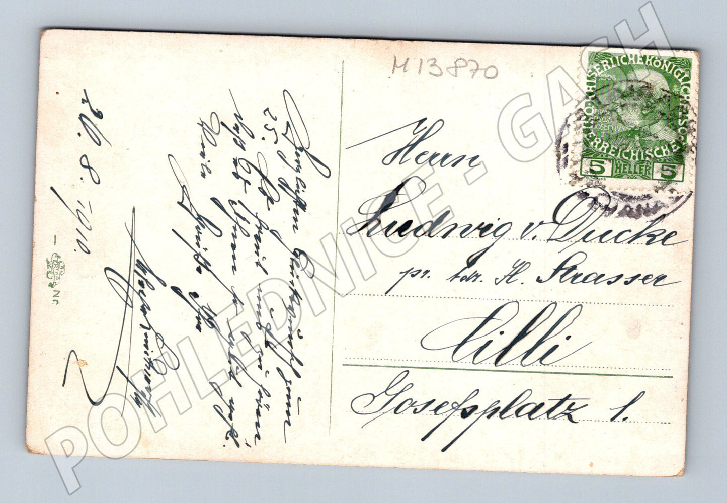 Pohlednice vodní mlýn s vodopádem Rakousko 1910 (M13870)