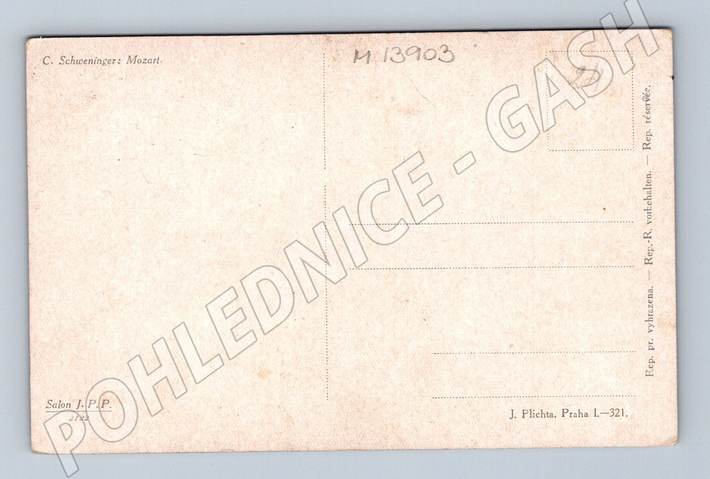 Pohlednice Wolfgang Amadeus Mozart C. Schweninger (M13903)