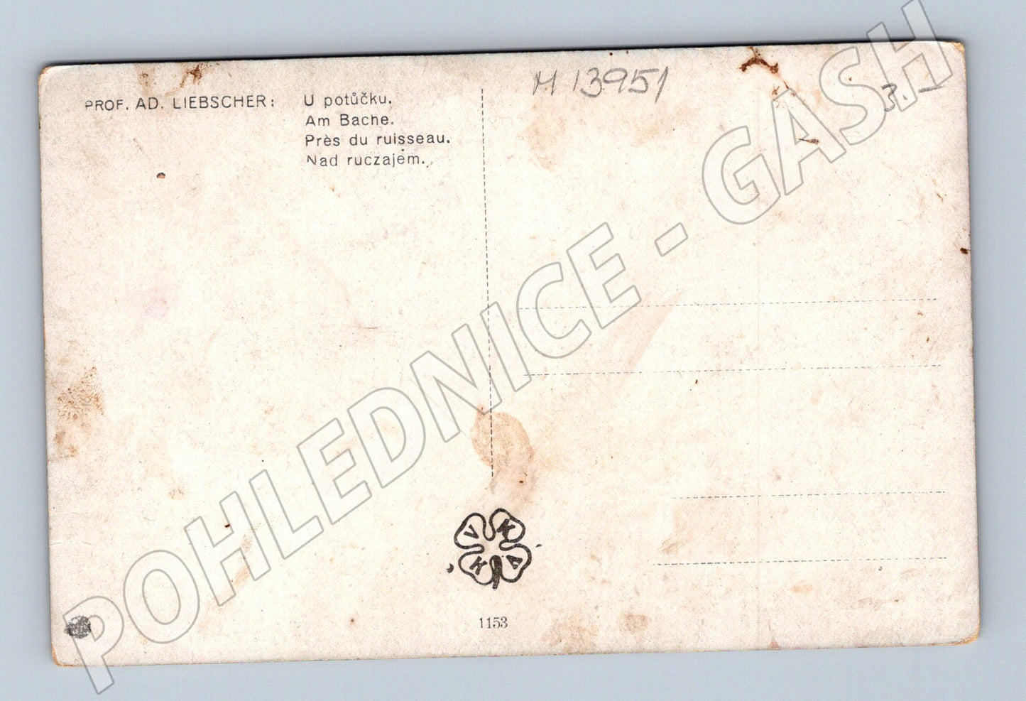 Pohlednice U potůčku – Adolf Liebscher, děti (M13951)