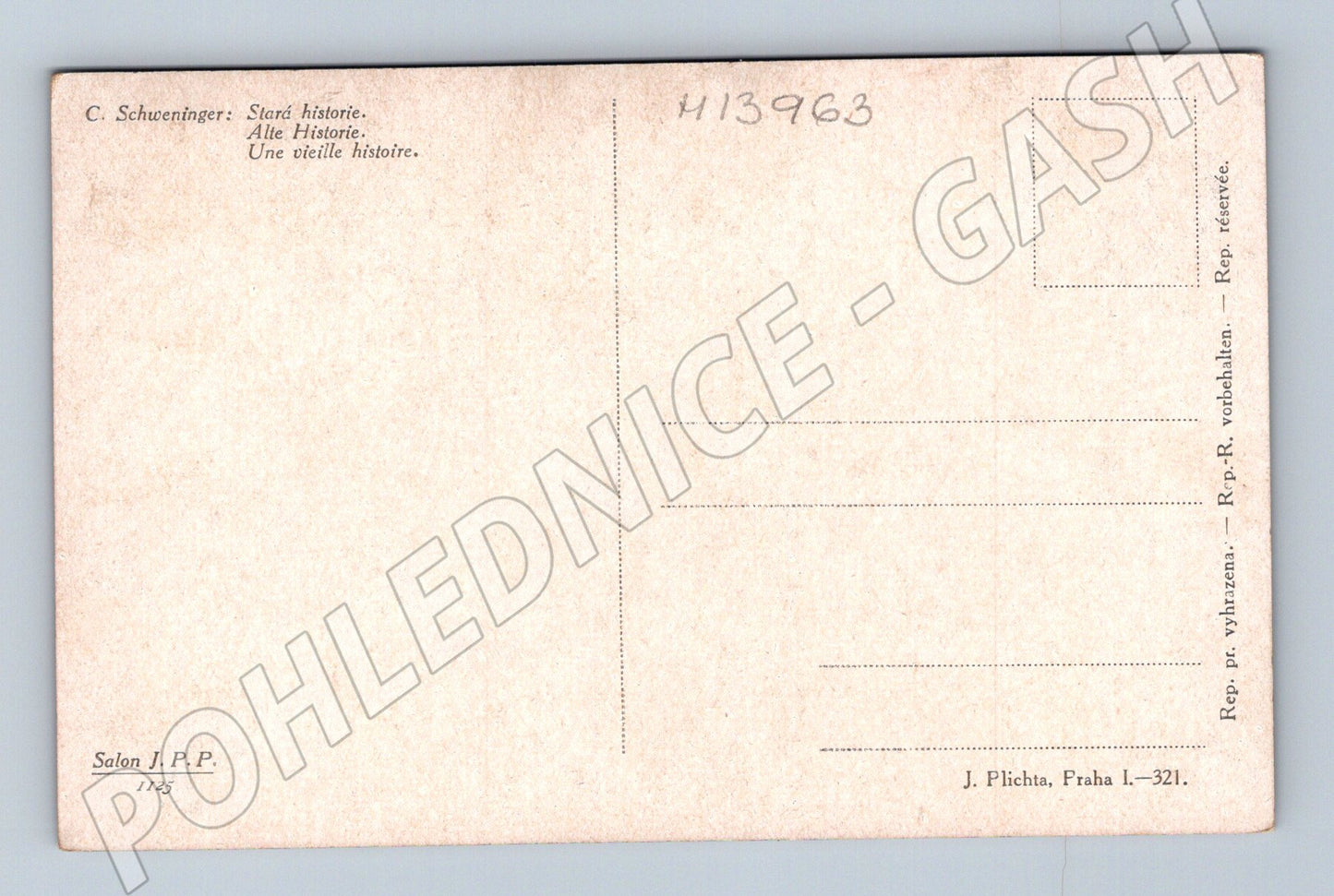 Pohlednice Podle obrazu C. Schweningera (M13963)