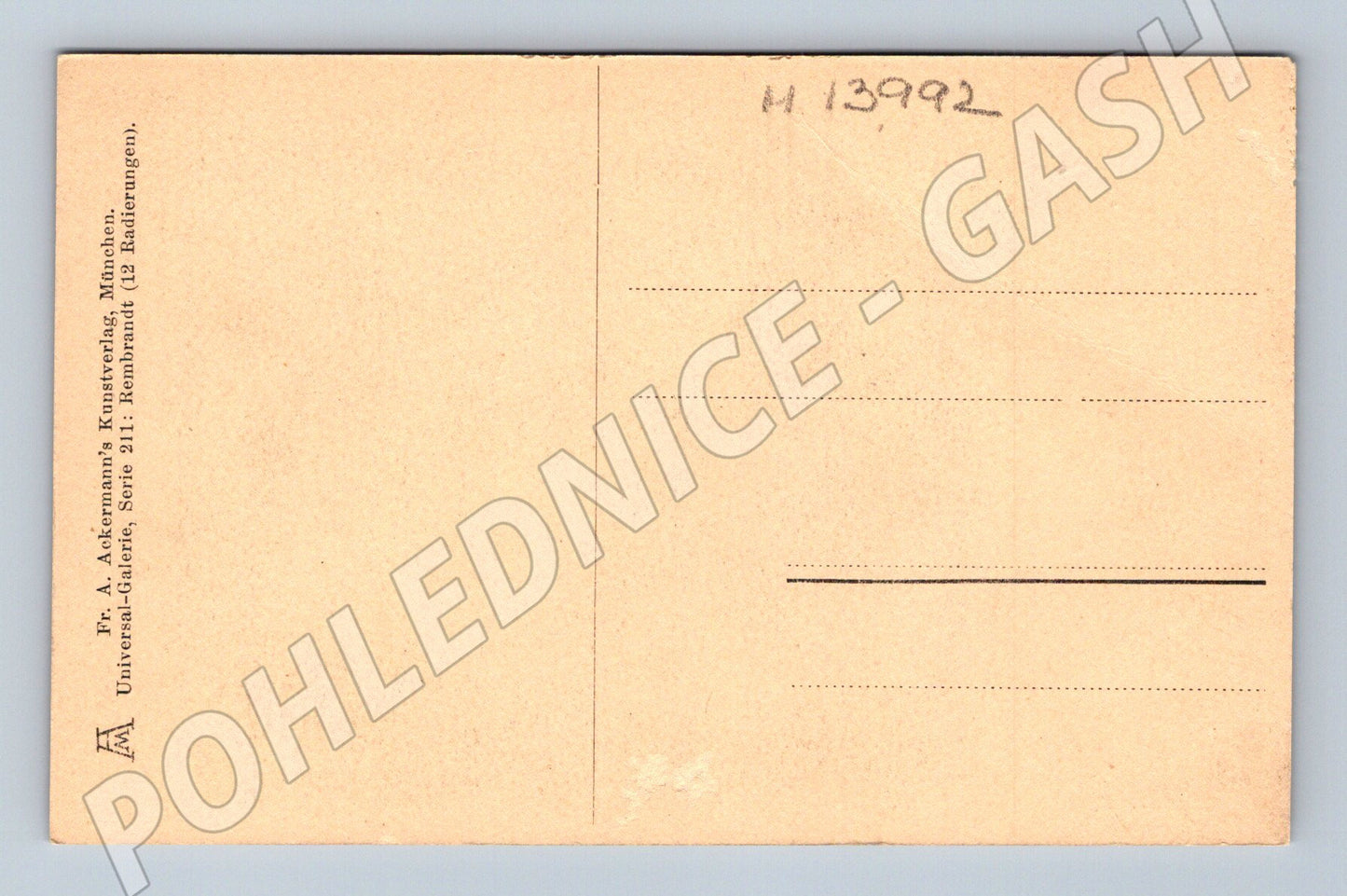 Pohlednice Vzkříšení Lazara Ackermann Mnichov (M13992)