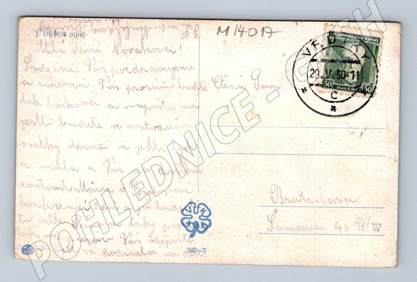 Pohlednice Český venkovský mlýn – J. Dušek (M14017)