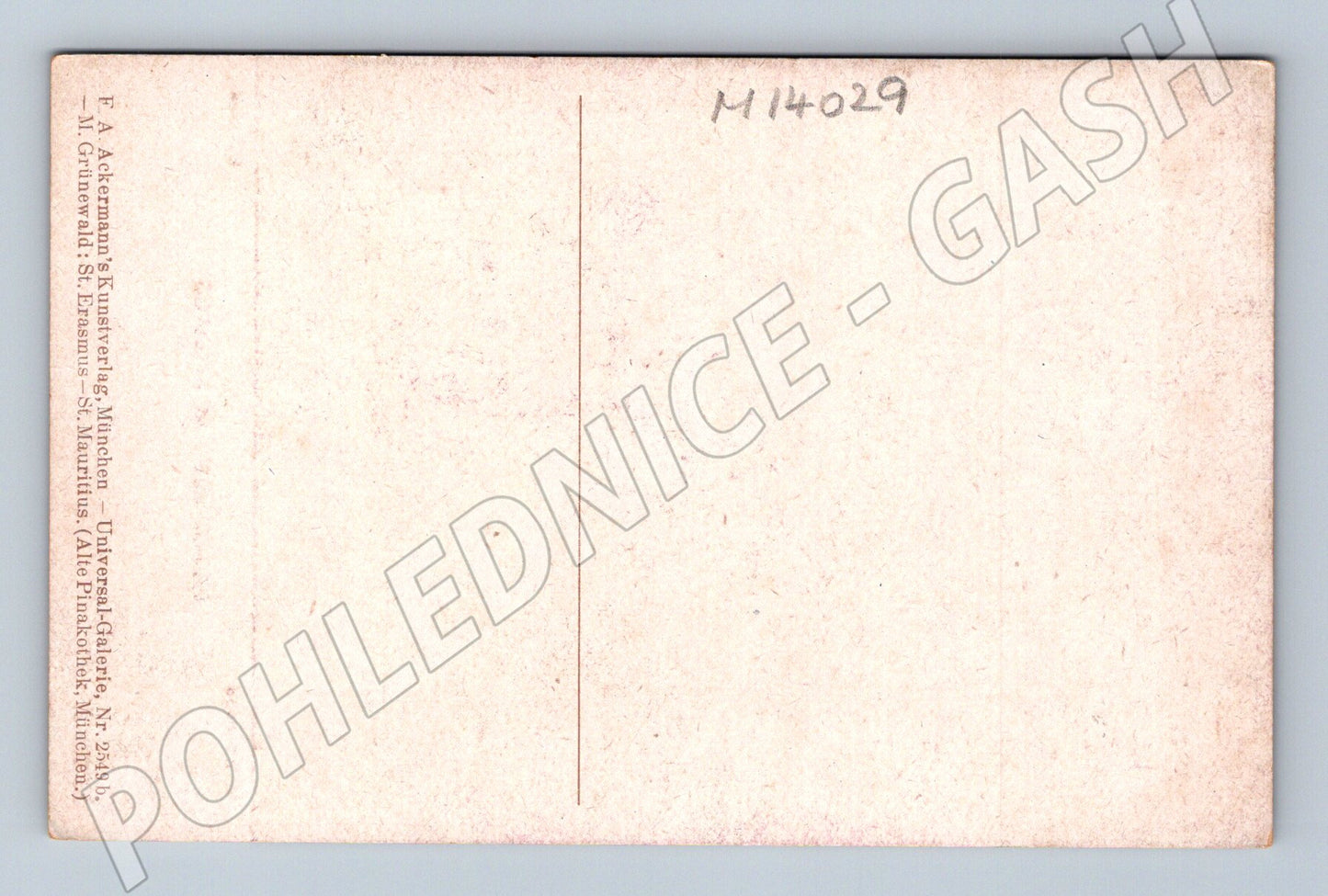 Pohlednice Grünewald – sv. Erasmus a sv. Mořic (M14029)