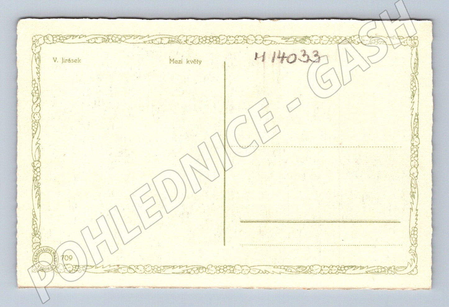 Pohlednice V. Jirásek – Mezi květy (M14033)