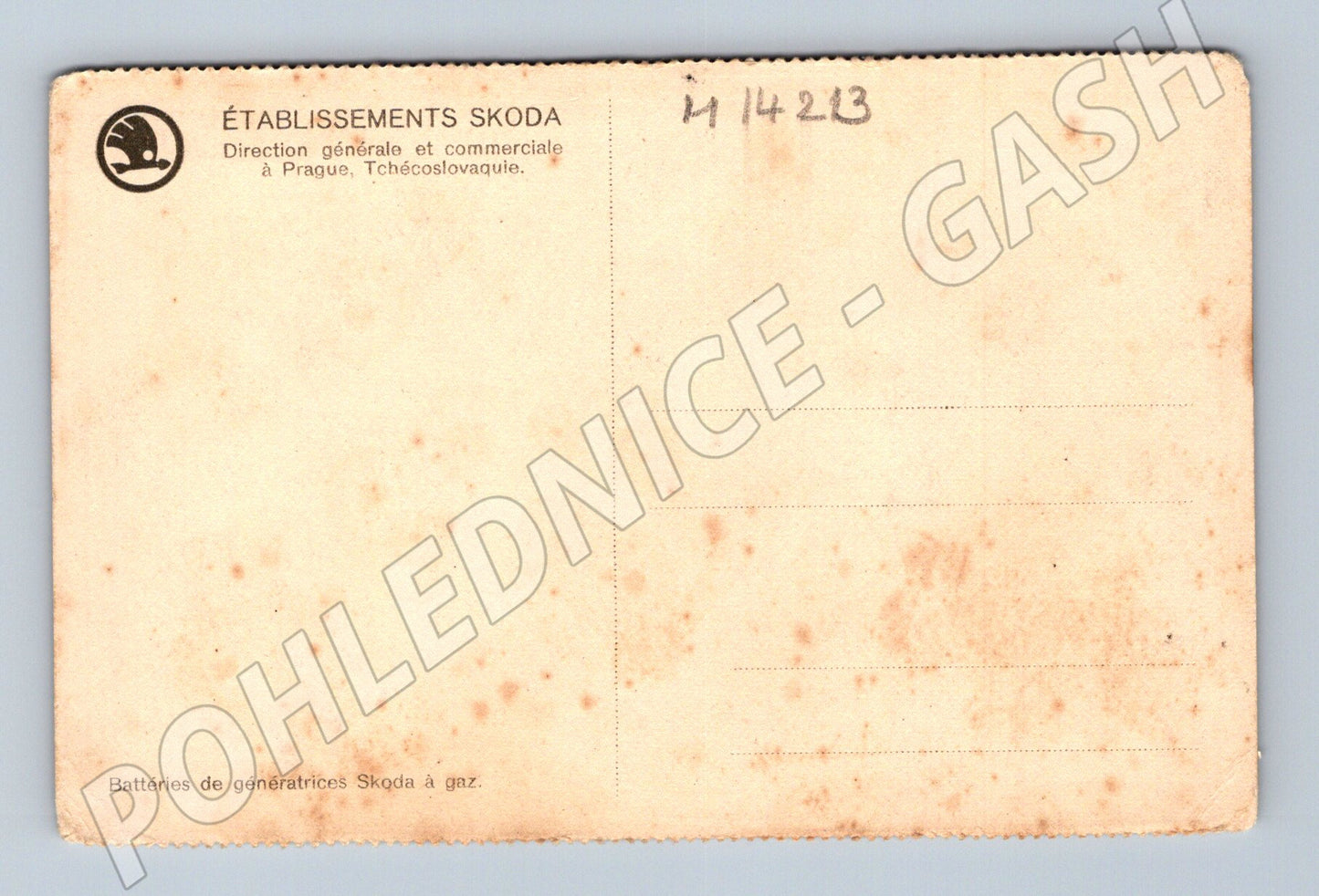 Pohlednice Škoda – plynové generátory, průmysl (M14213)