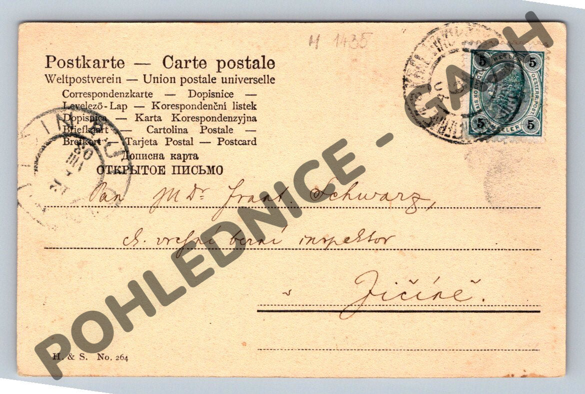 Pohlednice Velikonoční kuřátka 1910 (M1435)