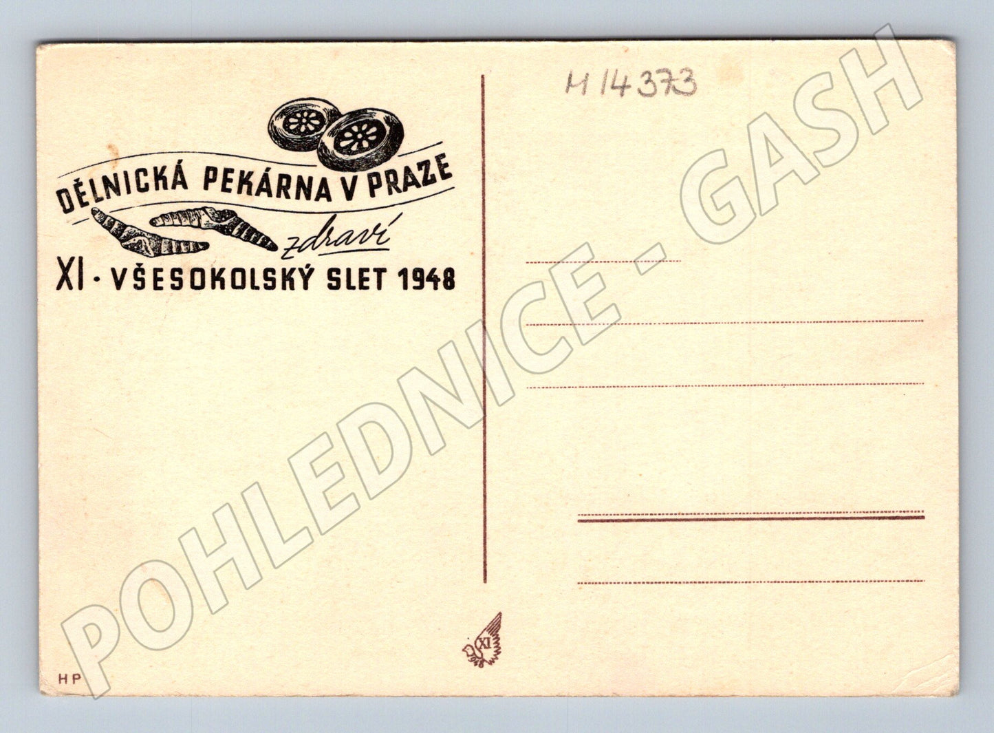 Pohlednice M14373 Všesokolský slet Praha 1948 (Pohlednice XI.)