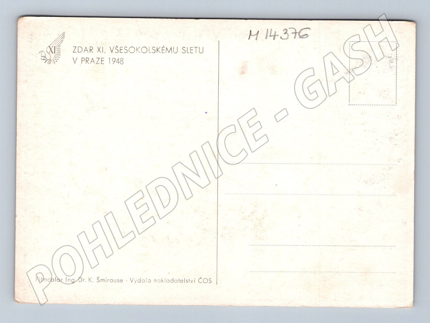Pohlednice XI. všesokolský slet Praha 1948 (M14376)