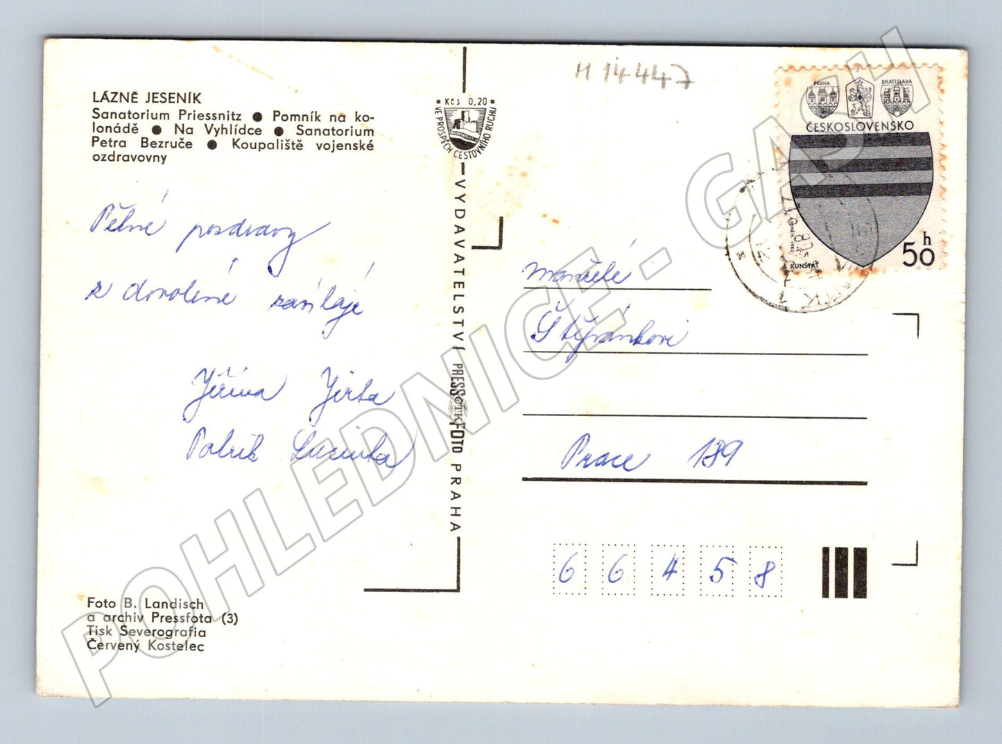 Pohlednice Lázně Jeseník koláž historická (M14447)