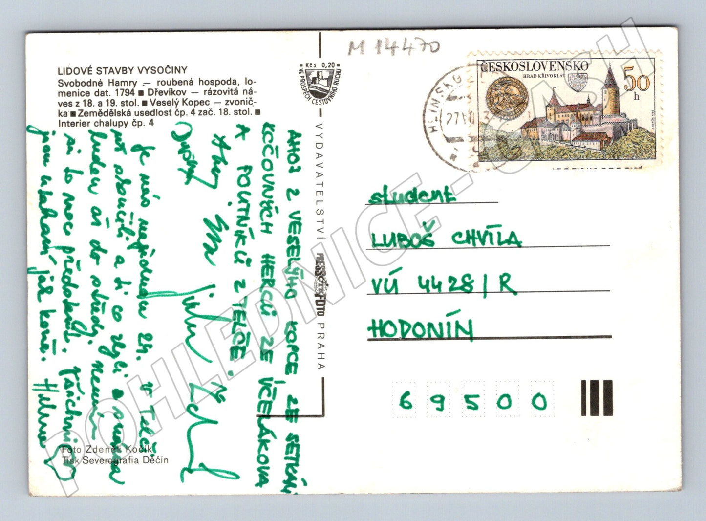 Pohlednice Lidové stavby Vysočiny (M14470)