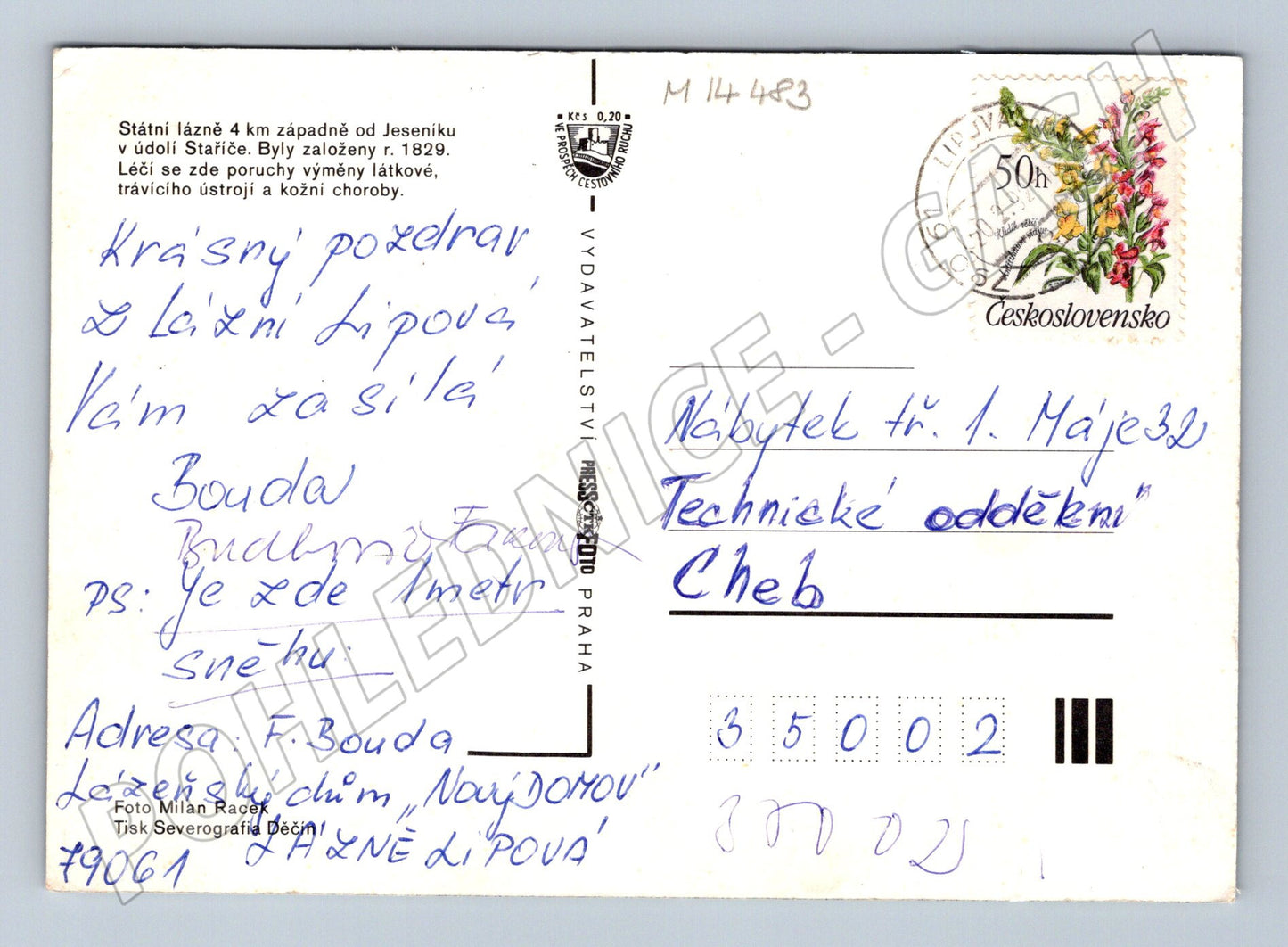 Pohlednice Jeseníky Zimní pohlednice (M14483)