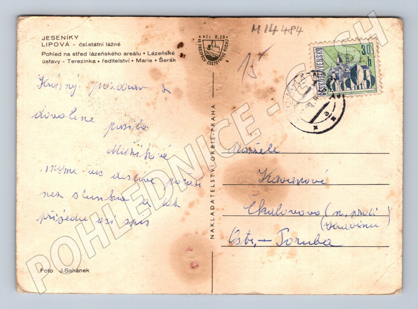 Pohlednice Lipová lázně Jeseníky (M14484)