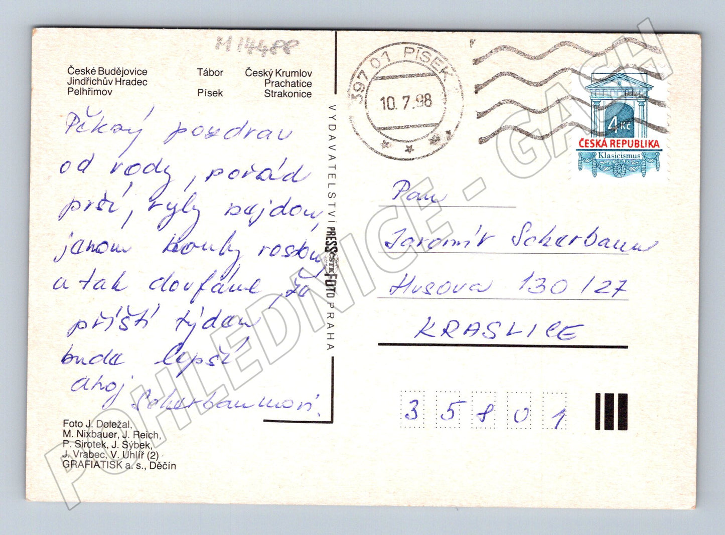 Pohlednice Jihočeský kraj více záběrů (M14488)