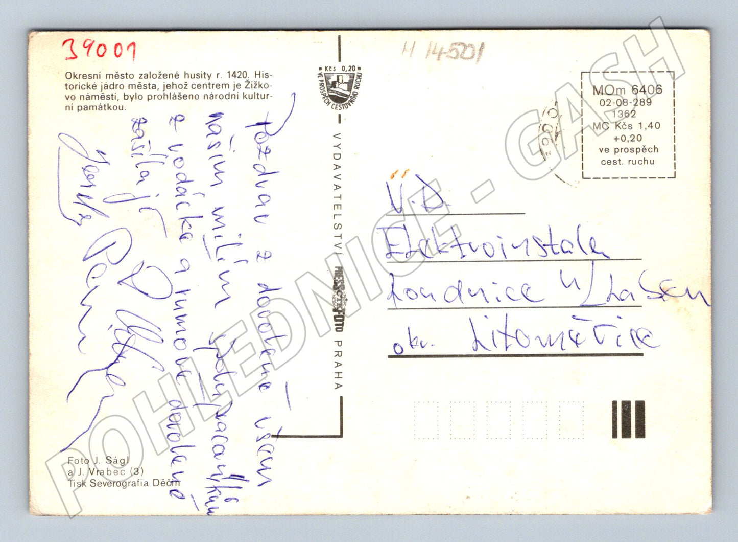 Pohlednice Pozdrav z Tábora historické památky (M14501)