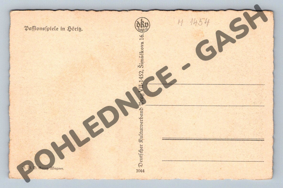 Postcard Easter Passion Play Höritz Germany (M1454)