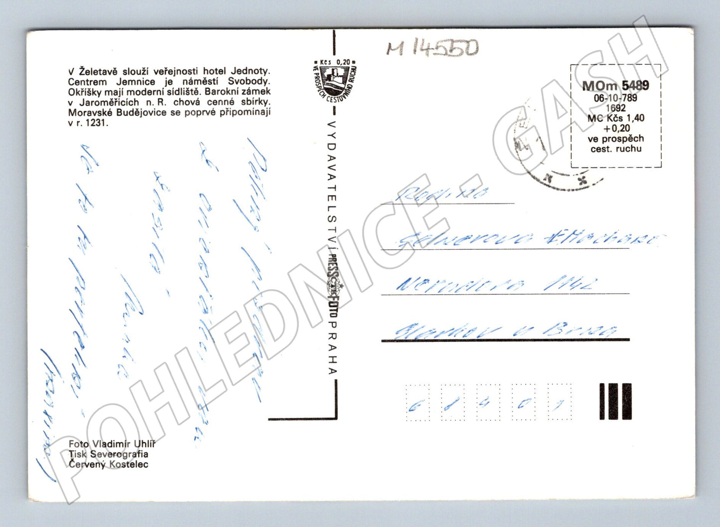 Pohlednice Třebíčsko více pohledů, mapka (M14550)