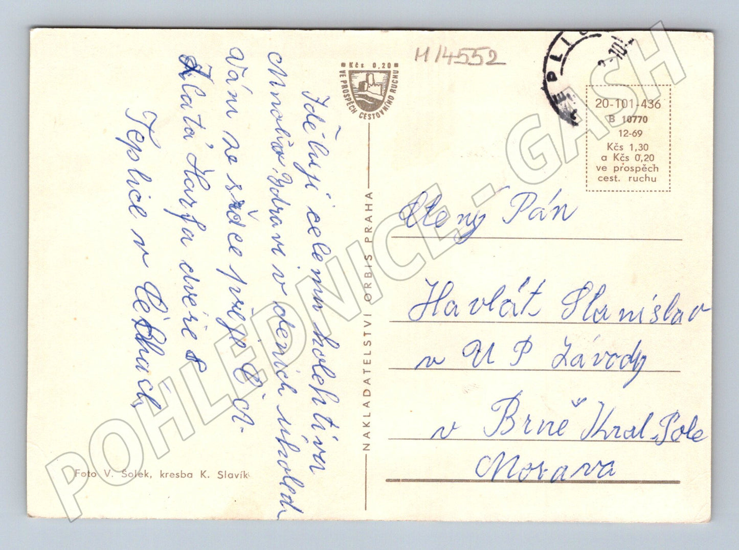 Pohlednice Teplice historická mapa a výjevy (M14552)