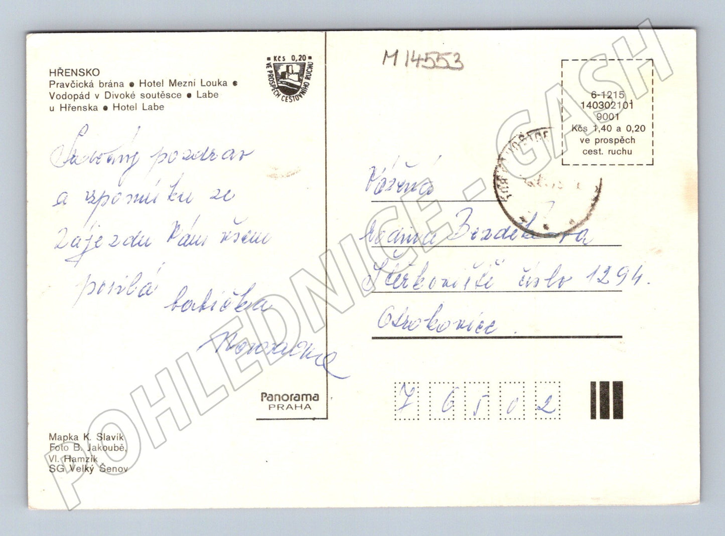 Pohlednice Hřensko Pravčická brána (M14553)