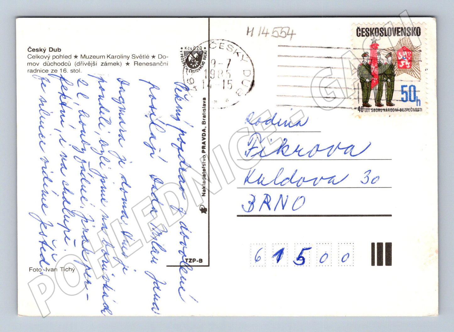 Pohlednice Český Dub koláž památek (M14554)