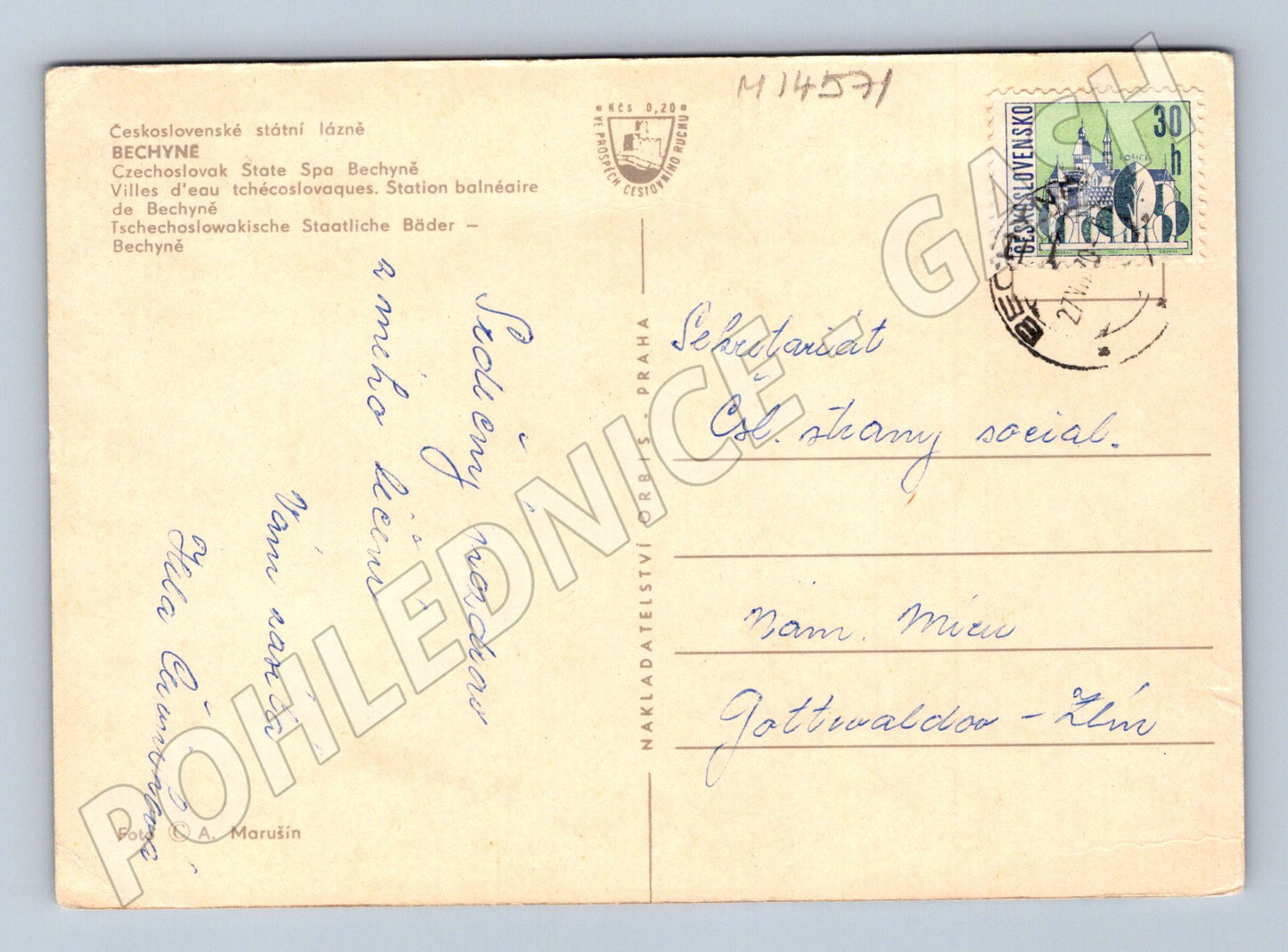 Pohlednice Bechyně lázně koláž (M14571)